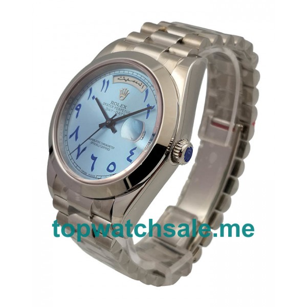 UK Best 1:1 40MM Rolex Day-Date 228206 Replica Watches With Ice Blue Dials For Men
