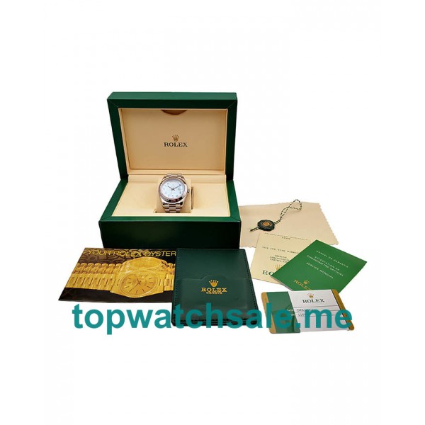 UK Best 1:1 40MM Rolex Day-Date 228206 Replica Watches With Ice Blue Dials For Men