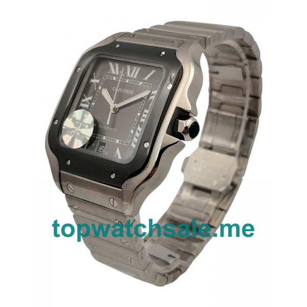 Best Quality Cartier Santos WSSA0037 Fake Watches With Black Dials For Sale UK