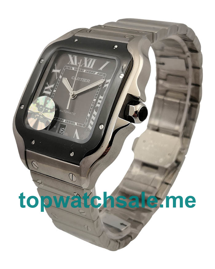 Best Quality Cartier Santos WSSA0037 Fake Watches With Black Dials For Sale UK