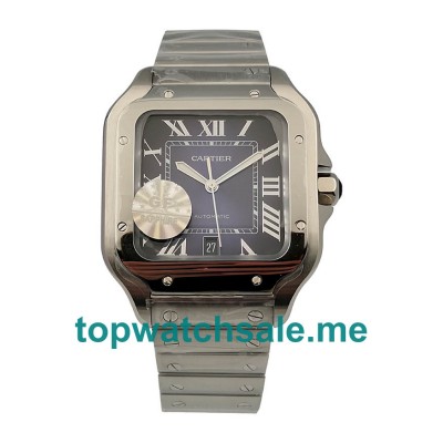 UK Best 1:1 Cartier Santos WSSA0013 Replica Watches With Blue Dials For Sale