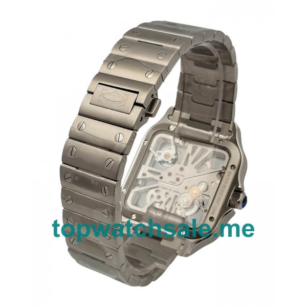 UK Top Quality Cartier Santos WHSA0015 Fake Watches With Skeleton Dials For Sale