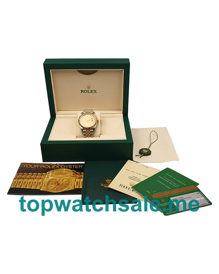 Replica Rolex Datejust II 116333 41MM EW Stainless Steel & Yellow Gold Champagne Dial Swiss 3136