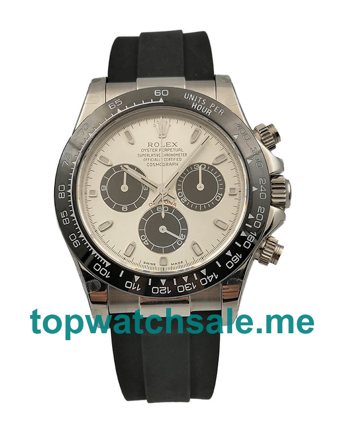 UK Swiss Made Replica Rolex Daytona Cosmograph 116519LN JH Watches With Silver Dials For Men