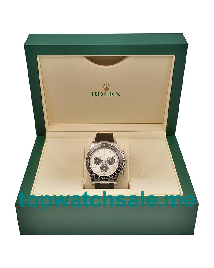 UK Swiss Made Replica Rolex Daytona Cosmograph 116519LN JH Watches With Silver Dials For Men
