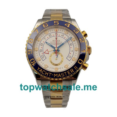  Replica Rolex Yacht-Master II 116681 V5 Stainless Steel & Yellow Gold White Dial Swiss 7750