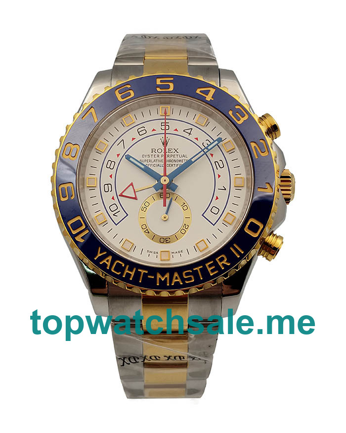  Replica Rolex Yacht-Master II 116681 V5 Stainless Steel & Yellow Gold White Dial Swiss 7750