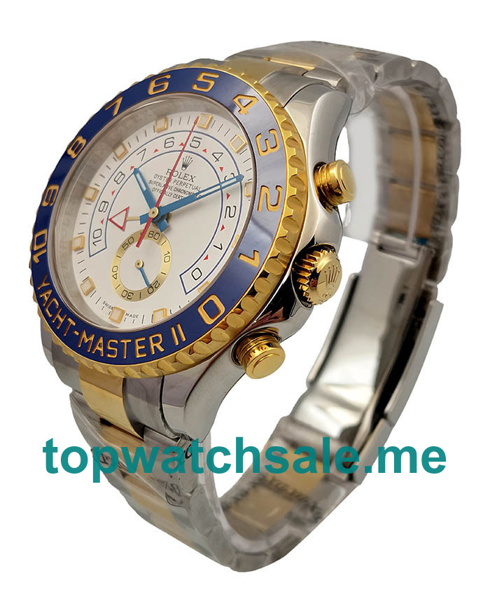  Replica Rolex Yacht-Master II 116681 V5 Stainless Steel & Yellow Gold White Dial Swiss 7750