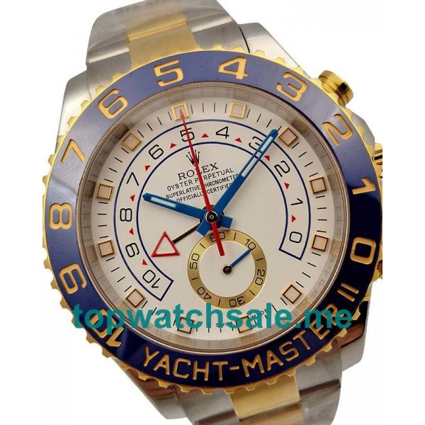  Replica Rolex Yacht-Master II 116681 V5 Stainless Steel & Yellow Gold White Dial Swiss 7750