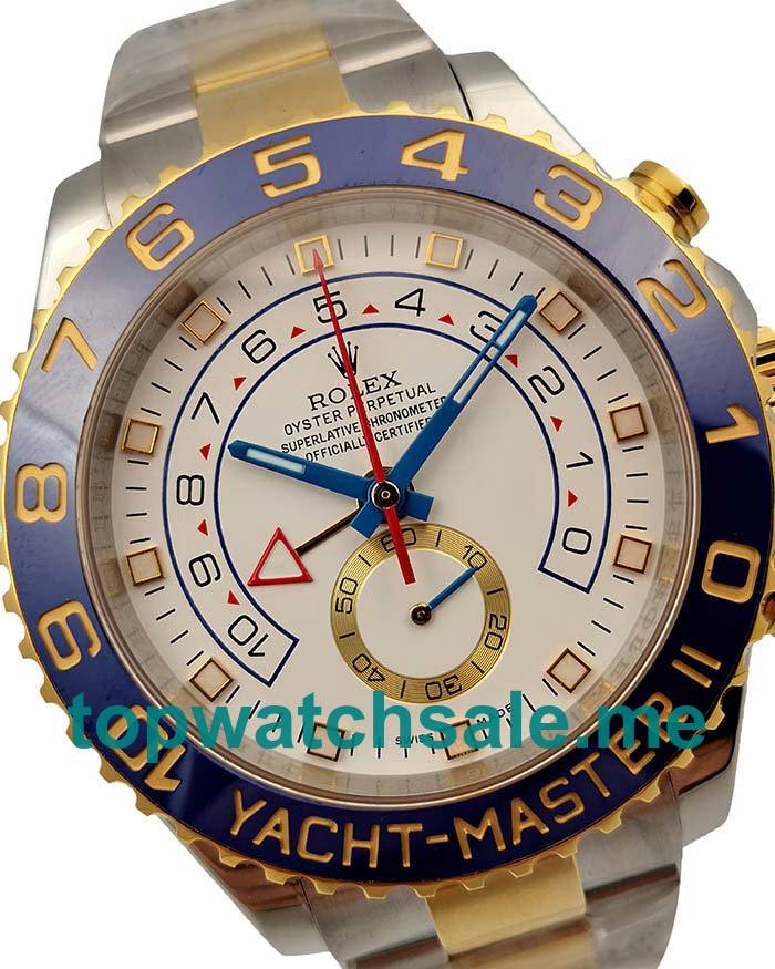  Replica Rolex Yacht-Master II 116681 V5 Stainless Steel & Yellow Gold White Dial Swiss 7750