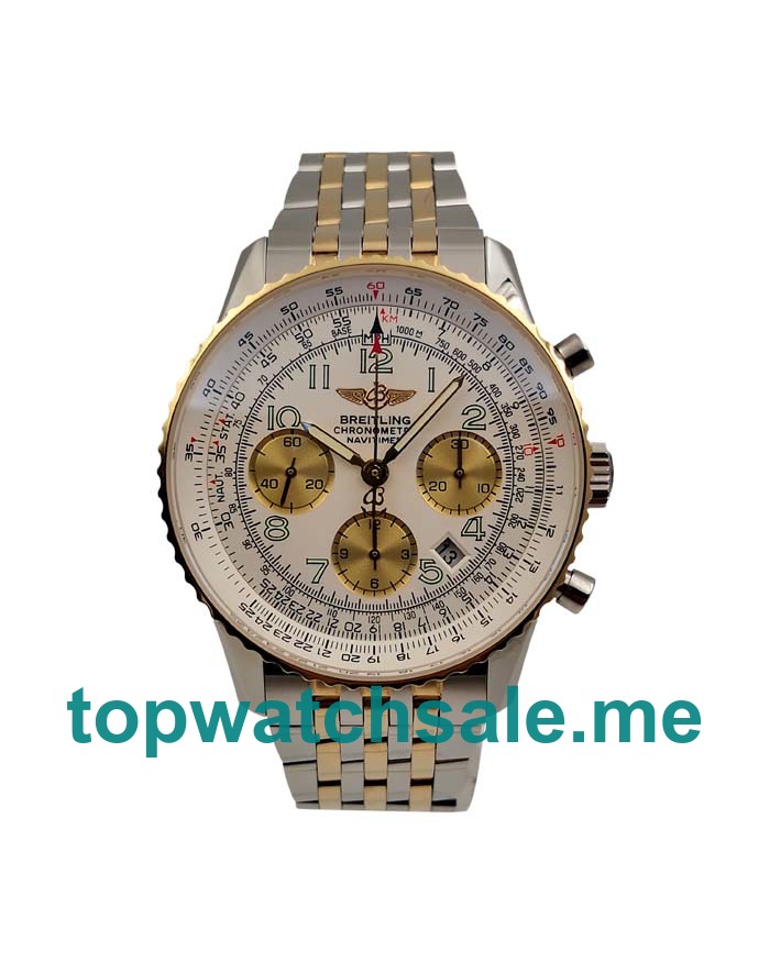 UK High Quality Breitling Navitimer D23322 Fake Watches With White Dials For Men