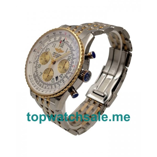 UK High Quality Breitling Navitimer D23322 Fake Watches With White Dials For Men