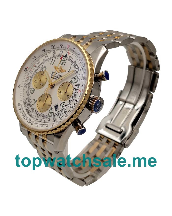 UK High Quality Breitling Navitimer D23322 Fake Watches With White Dials For Men