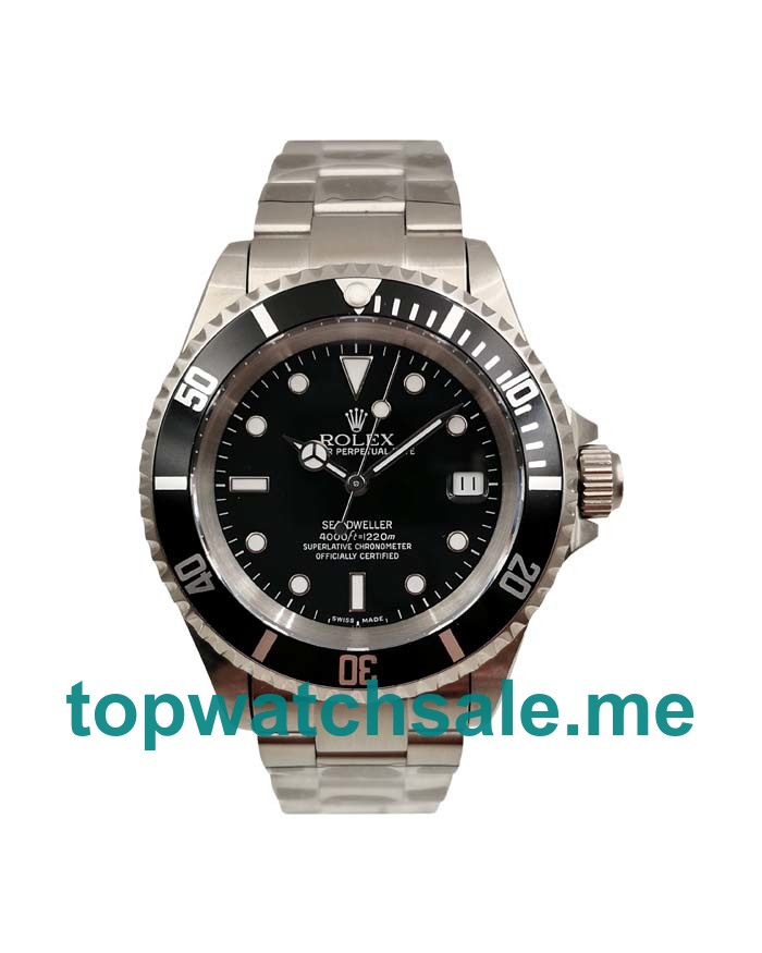 UK Best 1:1 40 MM Rolex Sea-Dweller 116600 Replica Watches With Black Dials For Men
