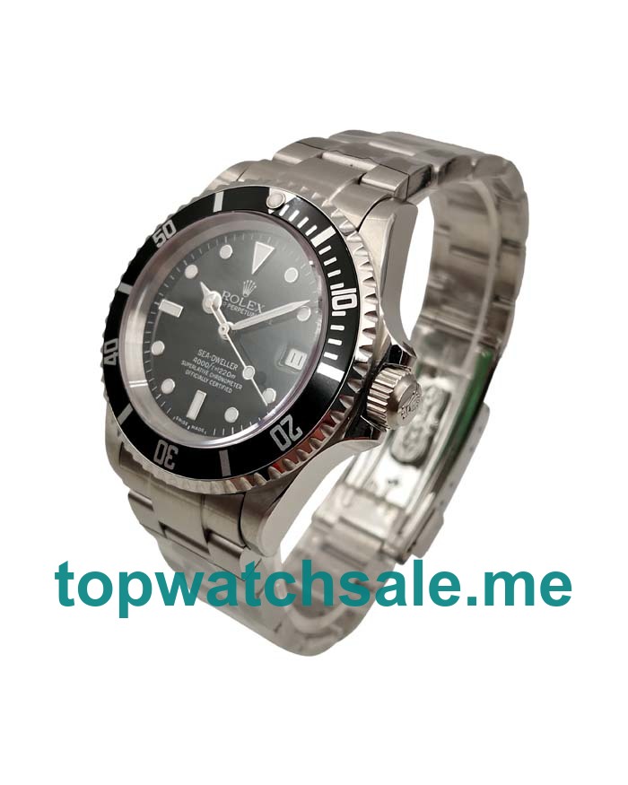 UK Best 1:1 40 MM Rolex Sea-Dweller 116600 Replica Watches With Black Dials For Men