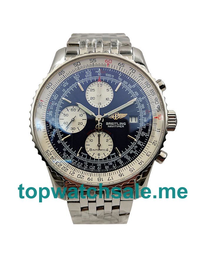 UK Best 1:1 43.5MM Breitling Navitimer A13324 Replica Watches With Blue Dials For Men