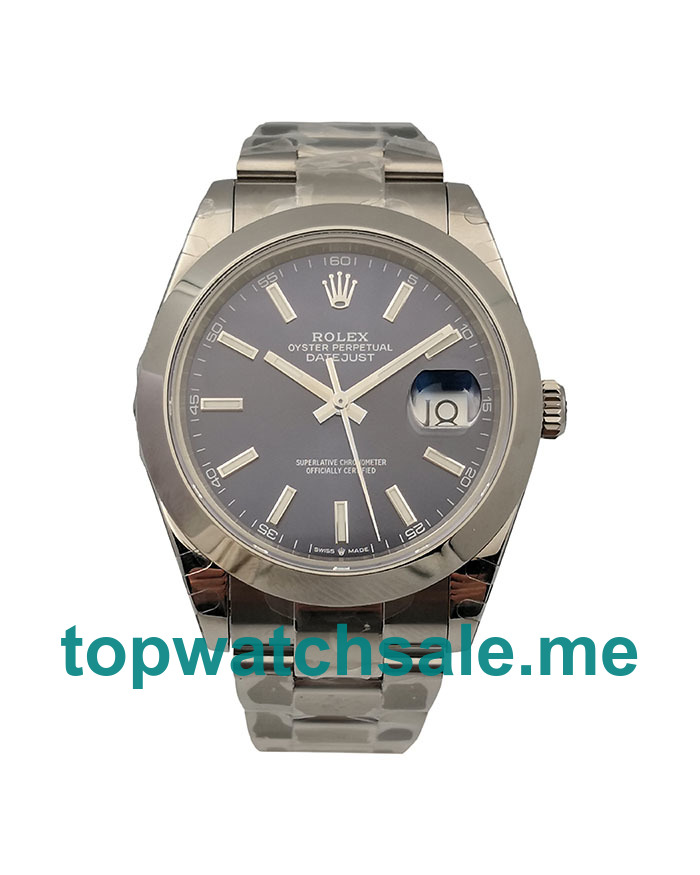 UK Top Quality Rolex Datejust 126300 Fake Watches With Blue Dials For Sale