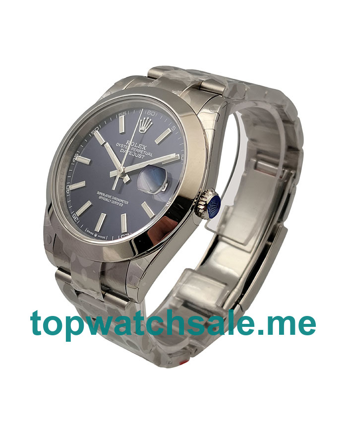 UK Top Quality Rolex Datejust 126300 Fake Watches With Blue Dials For Sale