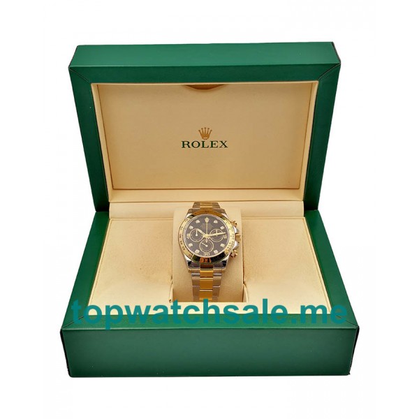 UK Swiss Movement 40 MM Rolex Daytona 116503 Fake Watches With Black Dials For Men