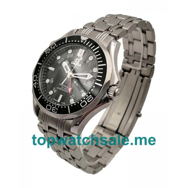 UK Cheap Omega Seamaster 300 M GMT 2535.80.00 Replica Watches With Black Dials For Men