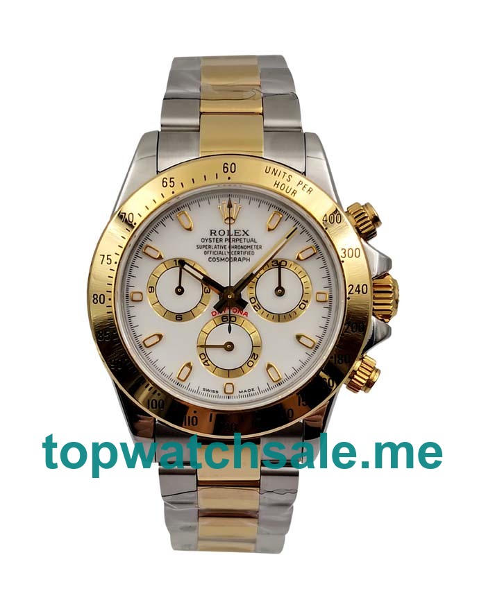 High Quality Rolex Daytona 116523 Fake Watches With White Dials For Sale