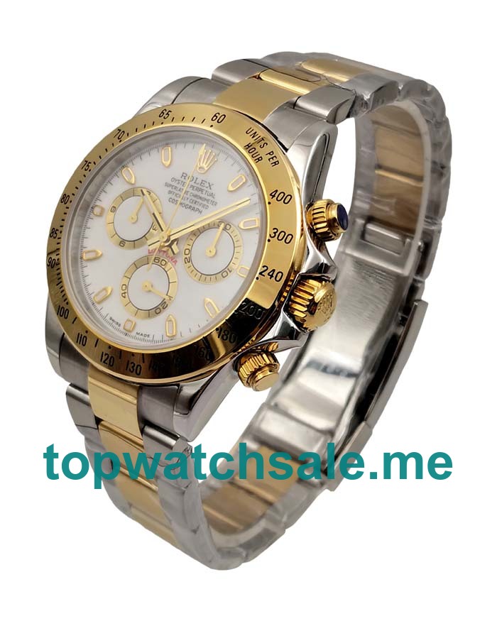 High Quality Rolex Daytona 116523 Fake Watches With White Dials For Sale