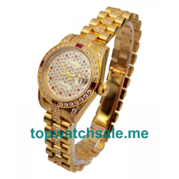 UK 26 MM Swiss Rolex Lady-Datejust 179158 Replica Watches With Diamonds Dials Online