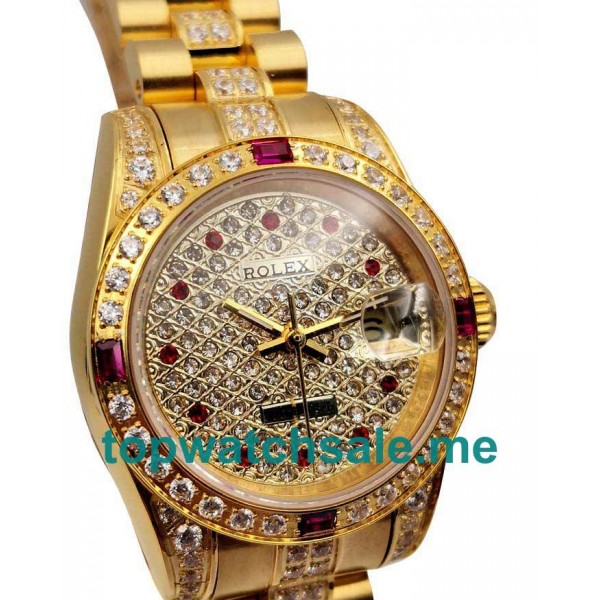 UK 26 MM Swiss Rolex Lady-Datejust 179158 Replica Watches With Diamonds Dials Online