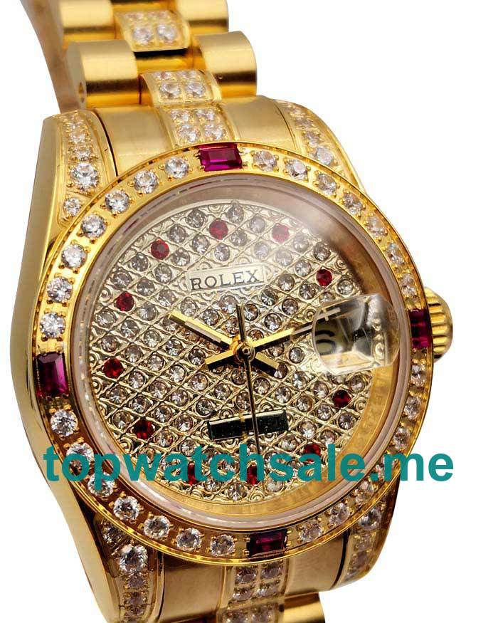 UK 26 MM Swiss Rolex Lady-Datejust 179158 Replica Watches With Diamonds Dials Online