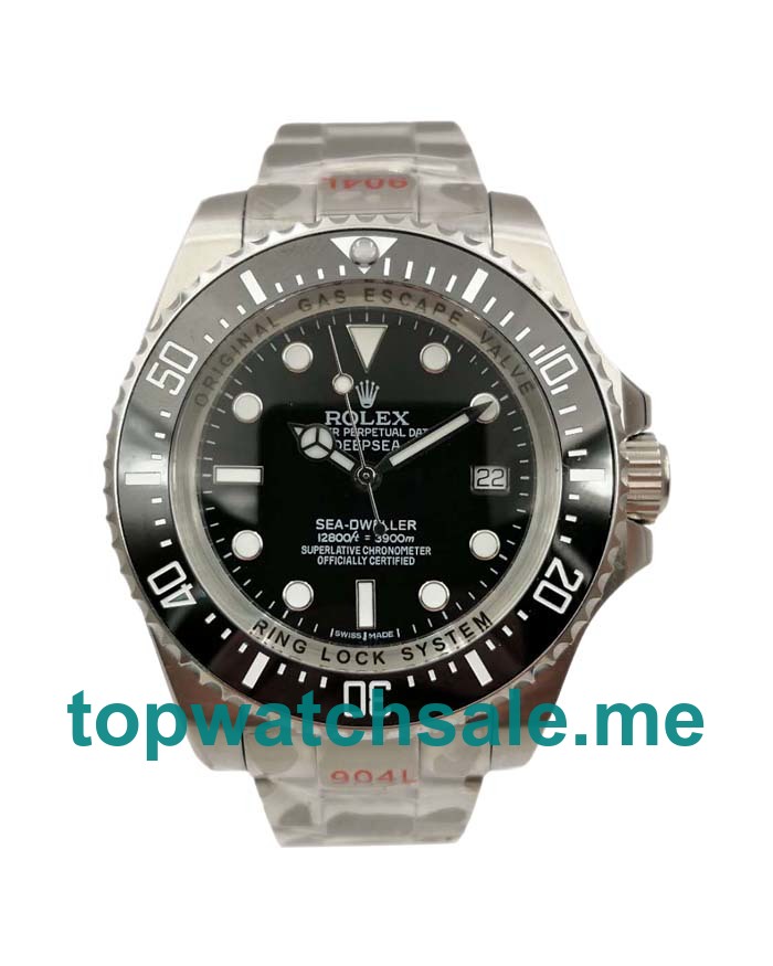 UK Swiss Movement Rolex Sea-Dweller Deepsea 116660 Replica Watches With Black Dials For Men