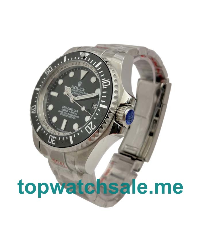 UK Swiss Movement Rolex Sea-Dweller Deepsea 116660 Replica Watches With Black Dials For Men