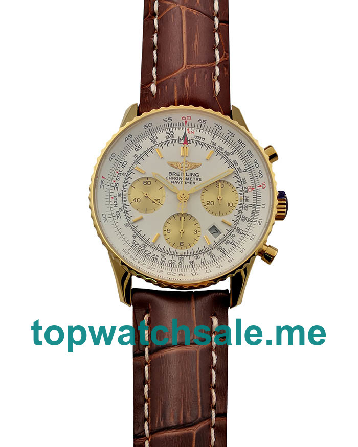 UK Best Quality Breitling Navitimer D23322 Replica Watches With White Dials For Men