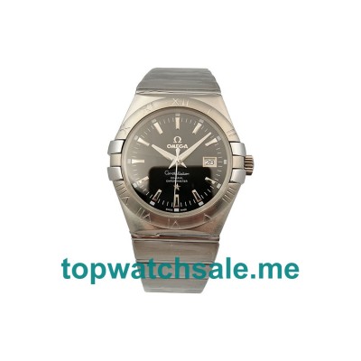 UK Best 1:1 Fake Omega Constellation 123.10.38.21.01.001 With Black Dials For Men