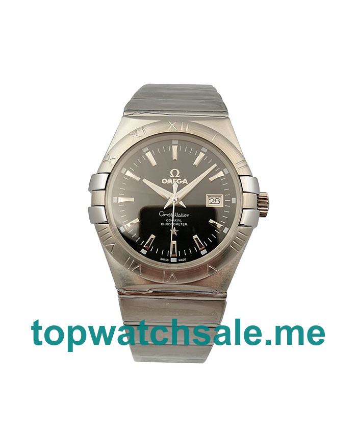 UK Best 1:1 Fake Omega Constellation 123.10.38.21.01.001 With Black Dials For Men