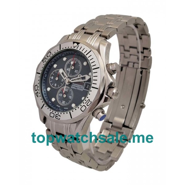 UK Top Quality Omega Seamaster Chrono Diver 2598.80.00 Fake Watches With Blue Dials