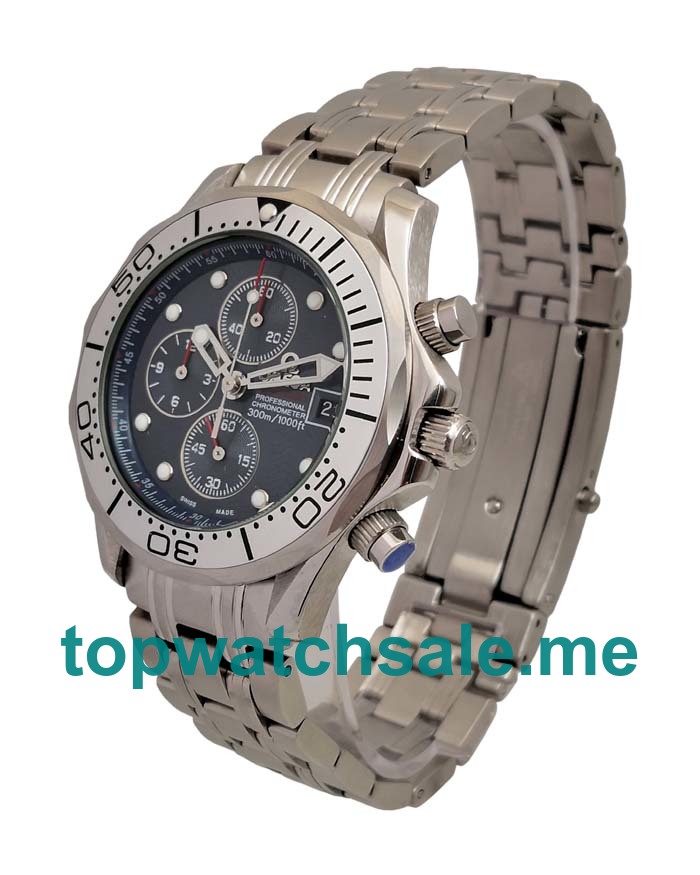 UK Top Quality Omega Seamaster Chrono Diver 2598.80.00 Fake Watches With Blue Dials