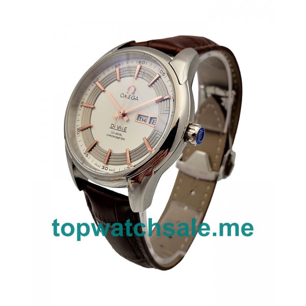 UK Best Quality Omega De Ville 431.33.41.22.02.001 Replica Watches With Silver Dials For Sale