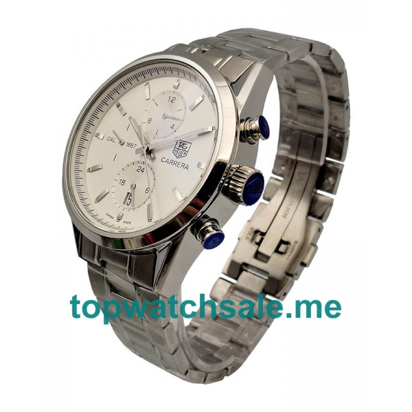 UK Perfect Replica TAG Heuer Carrera CAR2111.BA0720 Watches With Silver Dials For Men