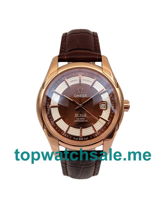 UK AAA Quality Omega De Ville Hour Vision 431.63.41.21.13.001 Fake Watches With Brown Dials Online