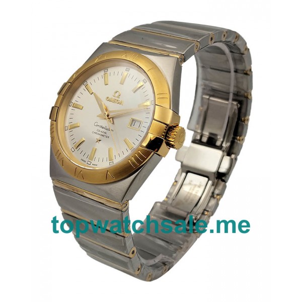 UK AAA Quality Omega Constellation 123.20.38.21.02.005 Fake Watches With Silver Dials For Men