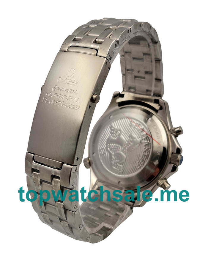 UK AAA Quality Omega Seamaster Chrono Diver 2599.80.00 Replica Watches With Blue Dials For Men