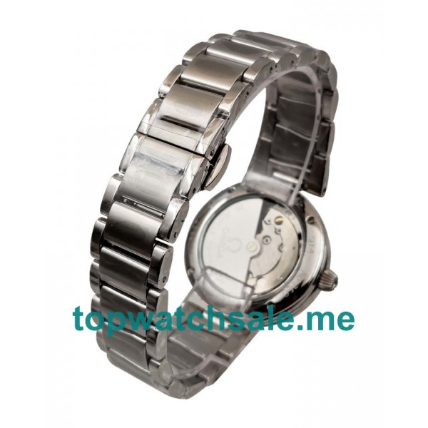 UK AAA Quality Omega De Ville Ladymatic 425.35.34.20.55.001 Replica Watches With White Mother-Of-Pearl Dials For Sale