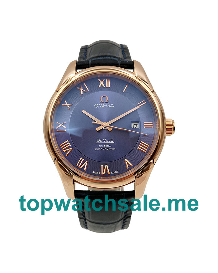 UK Best Quality Omega De Ville Hour Vision 431.53.41.22.13.001 Replica Watches With Blue Dials Online