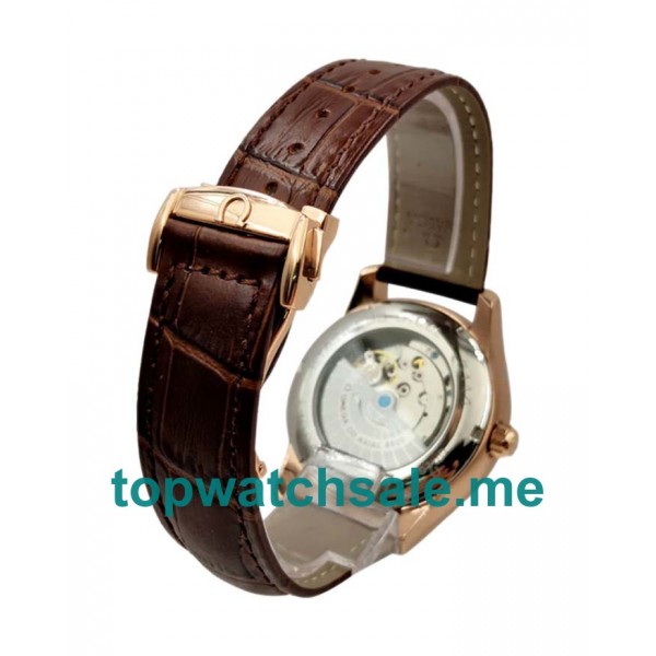 UK Best Quality Omega De Ville Hour Vision 431.53.41.21.13.001 Replica Watches With Brown Dials