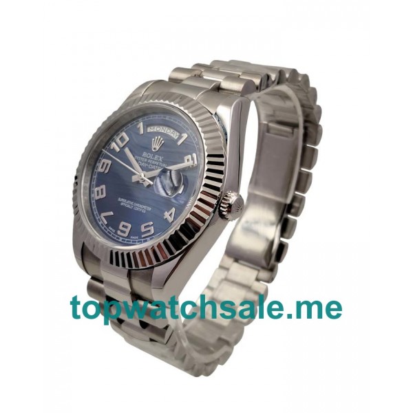 UK High Quality Rolex Day-Date II 218239 Replica Watches With Blue Dials For Men