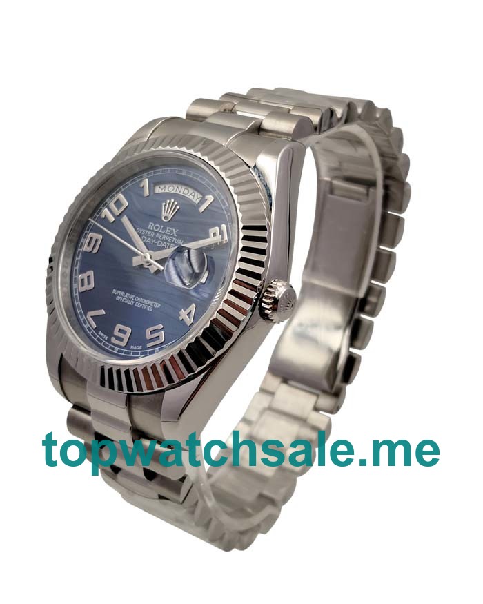 UK High Quality Rolex Day-Date II 218239 Replica Watches With Blue Dials For Men