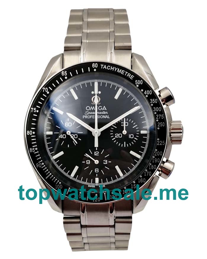 UK Best 1:1 Omega Speedmaster 3570.50.00 Replica Watches With Black Dials For Men