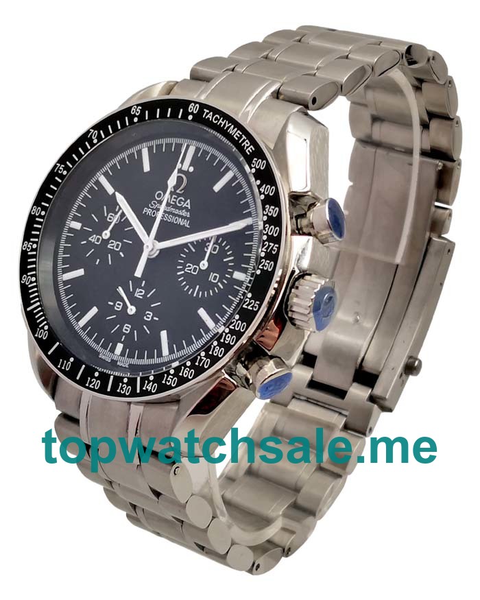UK Best 1:1 Omega Speedmaster 3570.50.00 Replica Watches With Black Dials For Men