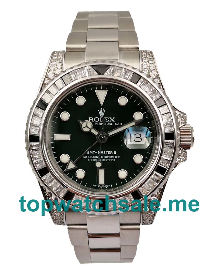 UK High Quality Rolex GMT-Master II 116710LN Fake Watches With Black Dials Online