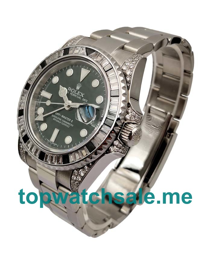UK High Quality Rolex GMT-Master II 116710LN Fake Watches With Black Dials Online